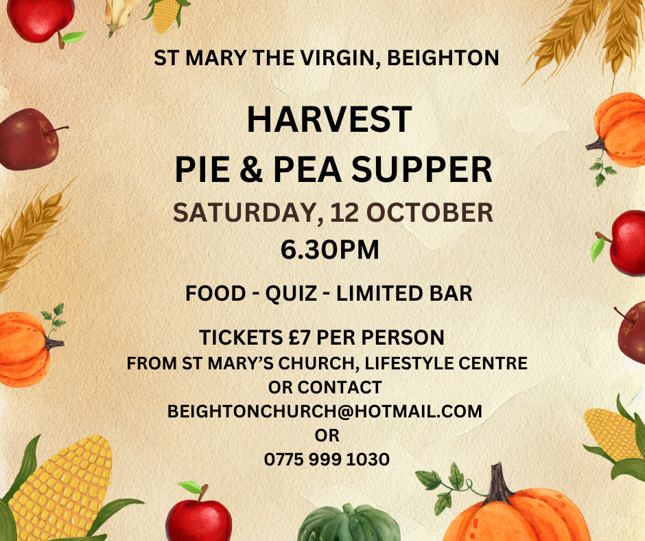 Pie and Pea supper poster